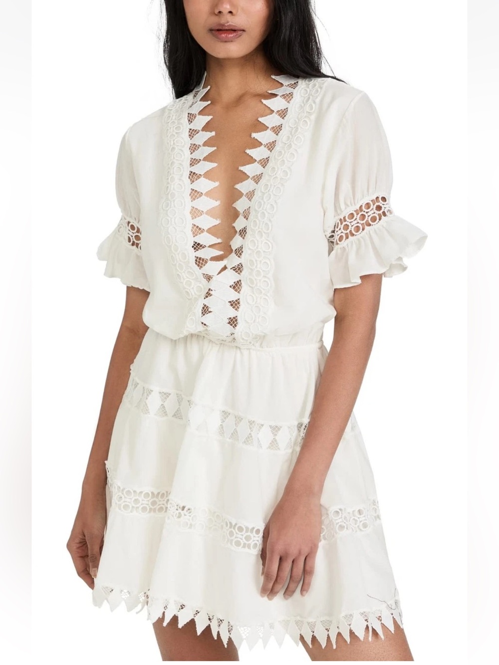 Peixoto  Women's Ora beach Dress White coverup  Size S